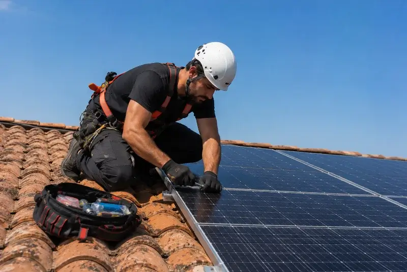 Maintenance et monitoring de panneaux solaires à Grézac